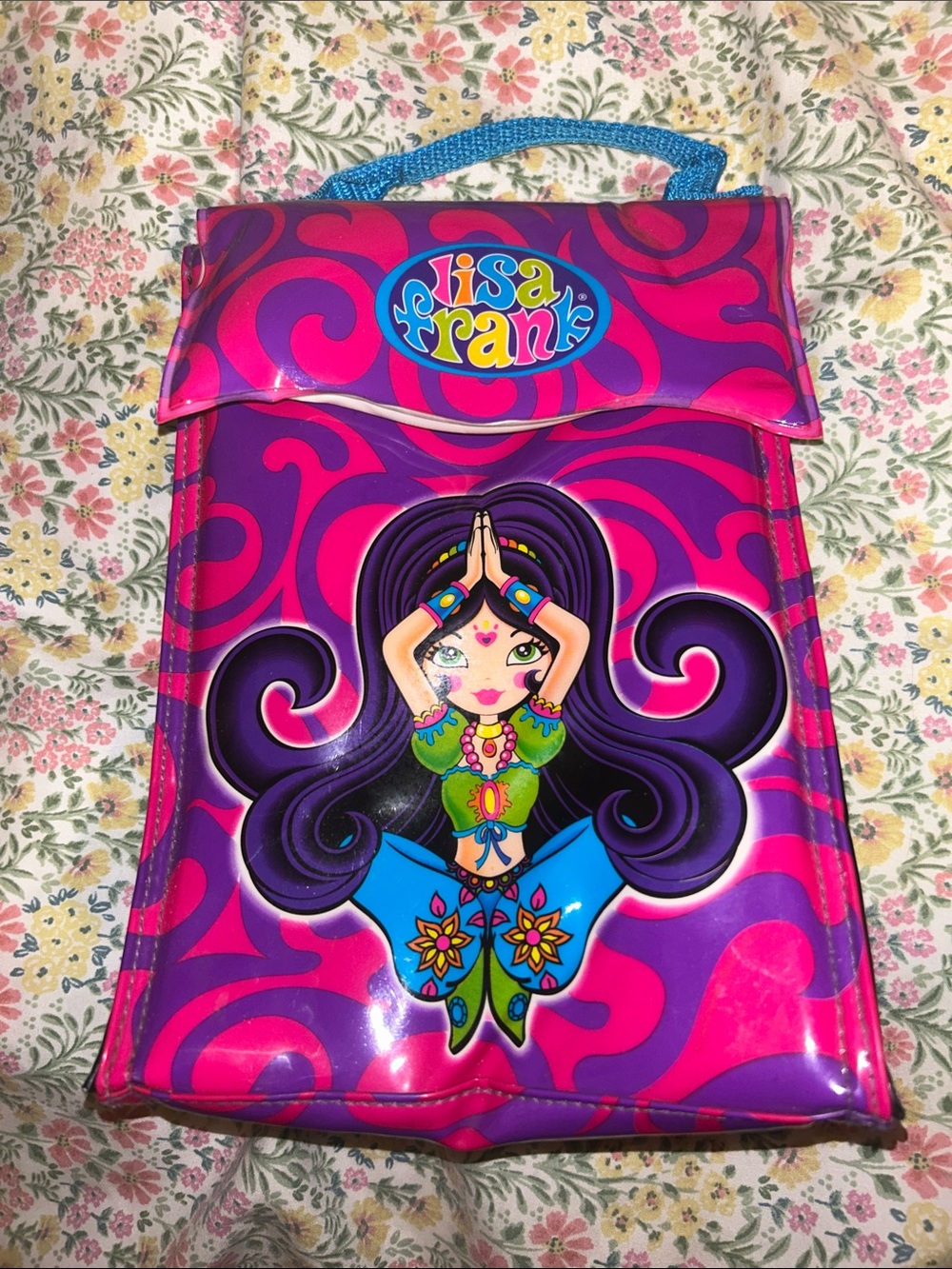 Lisa Frank Bright Purple & Pink Yoga Girl Lunch Tote